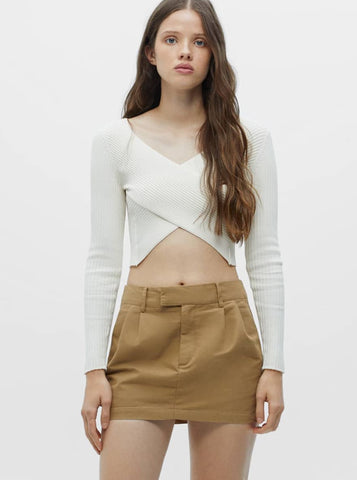 Mid Waist Mini Skirt